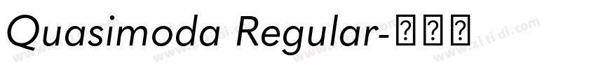 Quasimoda Regular字体转换
